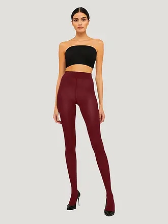 WOLFORD | Collant VELVET 66 DEN ecrue | dunkelrot